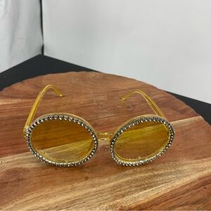 Eason Eyewear rhinestone round circle oversized Sunglasses party bling statement